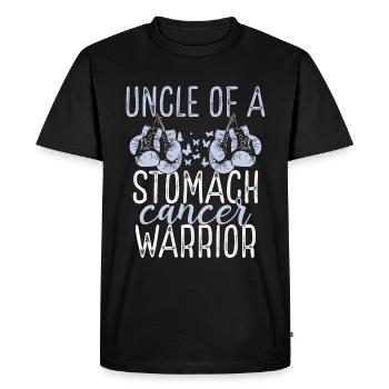 Uncle Stomach Cancer Awareness Niece Nephew - Men's Premium Organic T-Shirt - black - Front - Nico (187cm)
