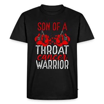 Ruban du Mois de la sensibilisation au cancer de la gorge - T-shirt Premium bio Homme - noir - Devant - Nico (187cm)