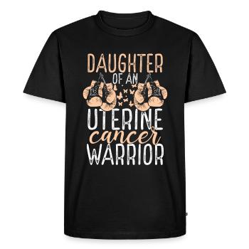 Ruban du Mois de la sensibilisation au cancer de l’utérus chez les filles - T-shirt Premium bio Homme - noir - Devant - Nico (187cm)