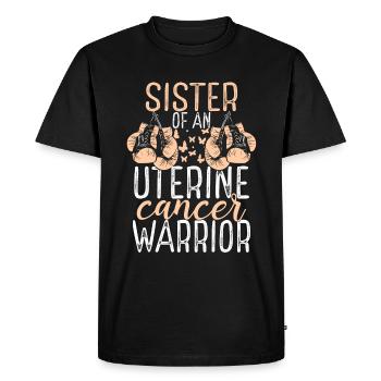 Sister Uterine Cancer Awareness Sibling Twin - Men's Premium Organic T-Shirt - black - Front - Nico (187cm)
