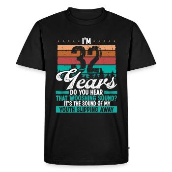 32 ans drôle Getting Old Humor Birthday Idea - T-shirt Premium bio Homme - noir - Devant - Nico (187cm)