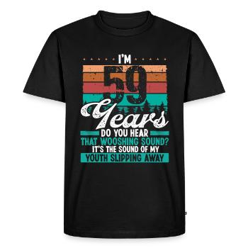 59 ans drôle obtenir vieux humour idée d’anniversaire - T-shirt Premium bio Homme - noir - Devant - Nico (187cm)