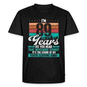 89 ans drôle Getting Old Humor Birthday Idea - T-shirt Premium bio Homme - noir - Devant - Nico (187cm)