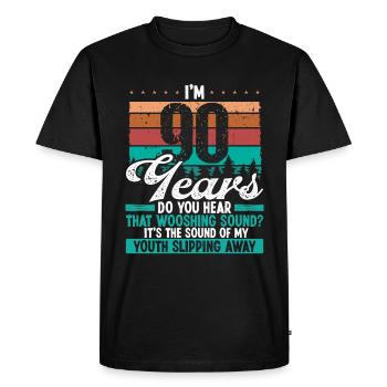 90 ans drôle obtenir vieux humour idée d’anniversaire - T-shirt Premium bio Homme - noir - Devant - Nico (187cm)