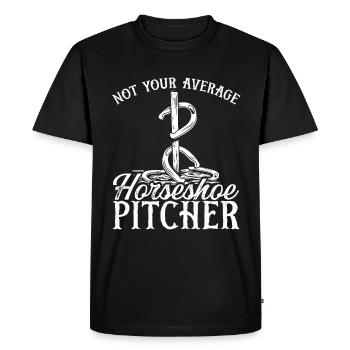Jeu de lancer en fer à cheval Pas votre Tosser moyen - T-shirt Premium bio Homme - noir - Devant - Nico (187cm)