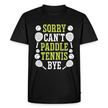 Joueur de paddle tennis drôle désolé Cant Paddle ByePa - T-shirt Premium bio Homme - noir - Devant - Nico (187cm)