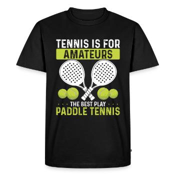 Joueur de paddle tennis drôle de tennis est pour l’humour - T-shirt Premium bio Homme - noir - Devant - Nico (187cm)