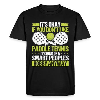 Joueur de paddle tennis Si vous n’aimez pas smartPaddleP - T-shirt Premium bio Homme - noir - Devant - Nico (187cm)