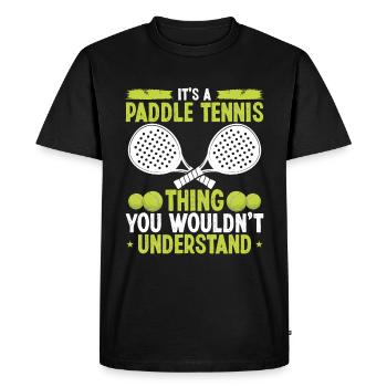 Joueur de paddle-tennis chose que vous ne comprendriez pasP - T-shirt Premium bio Homme - noir - Devant - Nico (187cm)