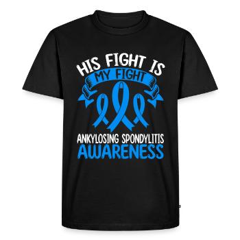 Spondylarthrite ankylosante Son combat est mon combat - T-shirt Premium bio Homme - noir - Devant - Nico (187cm)