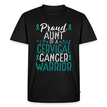 Cervical Cancer Awareness Movement for Aunt Ribbon - Men's Premium Organic T-Shirt - black - Front - Nico (187cm)