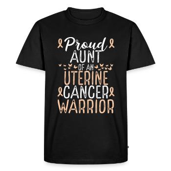 Uterine Cancer Awareness Movement for Aunt Ribbon - Men's Premium Organic T-Shirt - black - Front - Nico (187cm)