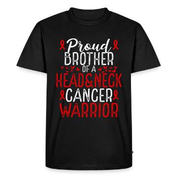 Sensibilisation au cancer de la tête et du cou pour Brother Ribbon - T-shirt Premium bio Homme - noir - Devant - Nico (187cm)