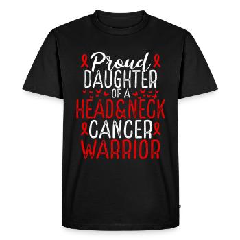 Ruban de sensibilisation au cancer de la tête et du cou pour les filles - T-shirt Premium bio Homme - noir - Devant - Nico (187cm)