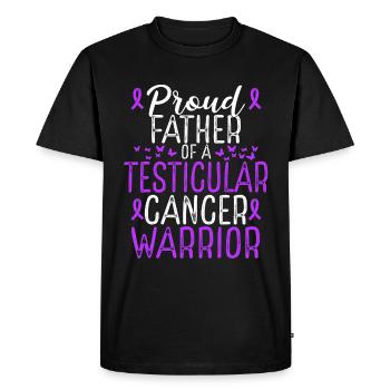 Sensibilisation au cancer du testicule pour le père papa ruban - T-shirt Premium bio Homme - noir - Devant - Nico (187cm)