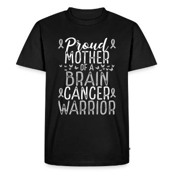 Mouvement de sensibilisation aux tumeurs cérébrales Maman Ruban Mère - T-shirt Premium bio Homme - noir - Devant - Nico (187cm)