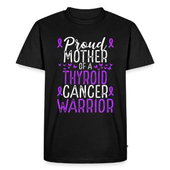 Thyroid Cancer Awareness for Mom Ribbon Mother - Men's Premium Organic T-Shirt - black - Front - Nico (187cm)