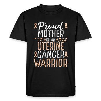 Sensibilisation au cancer de l’utérus pour maman Ribbon Mother - T-shirt Premium bio Homme - noir - Devant - Nico (187cm)