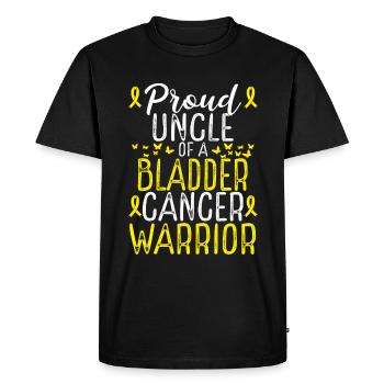 Bladder Cancer Awareness Movement for Uncle Ribbon - Men's Premium Organic T-Shirt - black - Front - Nico (187cm)