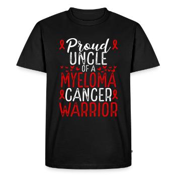 Myeloma Cancer Awareness Movement for Uncle Ribbon - Men's Premium Organic T-Shirt - black - Front - Nico (187cm)