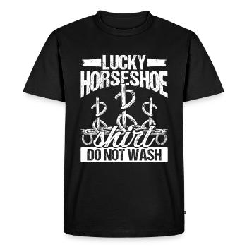 Horseshoe Pitching Lucky Don’t Wash Tosser - T-shirt Premium bio Homme - noir - Devant - Nico (187cm)