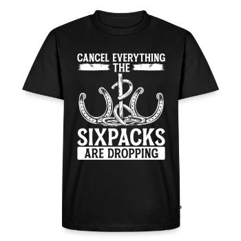 Horseshoe Pitching Cancel Sixpack Tosser - Men's Premium Organic T-Shirt - black - Front - Nico (187cm)