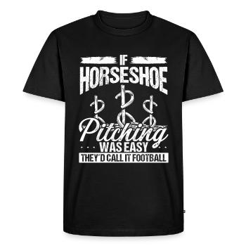 Lanceur de fer à cheval Lanceur de jeu Lanceur Lanceur - T-shirt Premium bio Homme - noir - Devant - Nico (187cm)