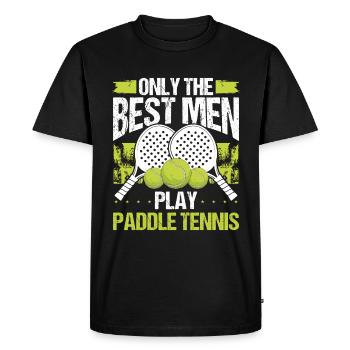 Joueur de paddle-tennis Match Seulement les meilleurs hommes - T-shirt Premium bio Homme - noir - Devant - Nico (187cm)