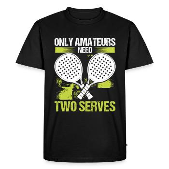 Joueur de paddle-tennis Match Amateur Paddle Team - T-shirt Premium bio Homme - noir - Devant - Nico (187cm)