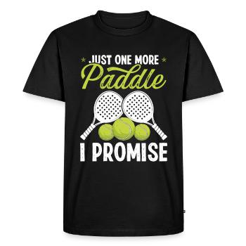 Paddle Tennis Player Match Just one more Paddle - Men's Premium Organic T-Shirt - black - Front - Nico (187cm)
