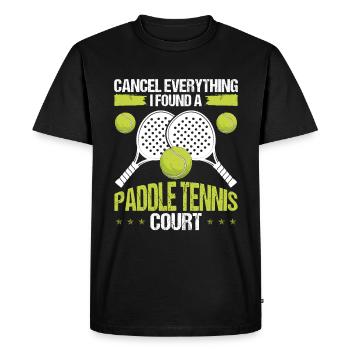 Paddle Tennis Player Match Paddle Court Balls - Men's Premium Organic T-Shirt - black - Front - Nico (187cm)