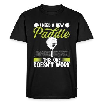 Paddle Tennis Match J’ai besoin d’un nouveau Paddle Funny - T-shirt Premium bio Homme - noir - Devant - Nico (187cm)