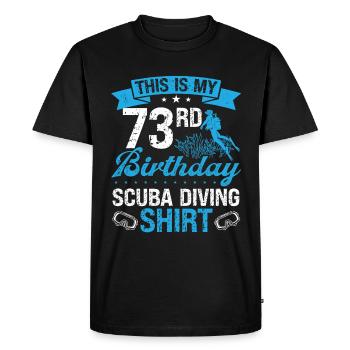 73 ans Plongeur Plongée Snorkeling Masque Plongée - T-shirt Premium bio Homme - noir - Devant - Nico (187cm)