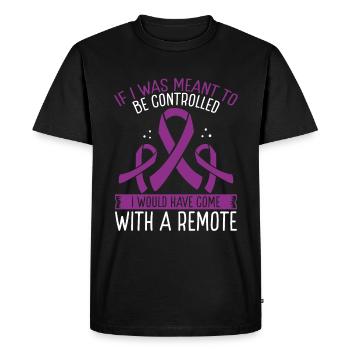 Sensibilisation à la violence familiale Violence familiale à distance - T-shirt Premium bio Homme - noir - Devant - Nico (187cm)