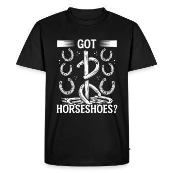Got Horseshoe Pitching Game Tosser Tournament - Men's Premium Organic T-Shirt - black - Front - Nico (187cm)