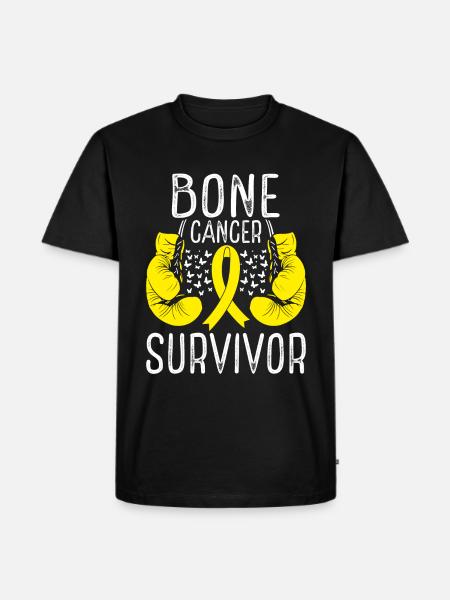 Bencanceröverlevare Medvetenhet Bandhandskar - Ekologisk premium-T-shirt herr - svart
