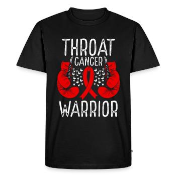 Gants de ruban de sensibilisation du guerrier du cancer du côlon - T-shirt Premium bio Homme - noir - Devant - Nico (187cm)