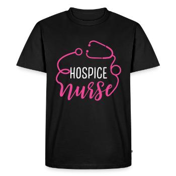 Hospice Nurse Appreciation Heart Stethoscope - Men's Premium Organic T-Shirt - black - Front - Nico (187cm)