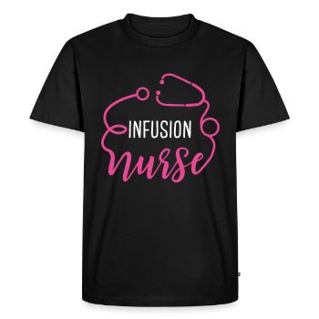 Infusion Nurse Appreciation Heart Stethoscope - Men's Premium Organic T-Shirt - black - Front - Nico (187cm)