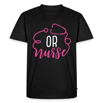 Operating Room Nurse Appreciation Stethoscope - Men's Premium Organic T-Shirt - black - Front - Nico (187cm)