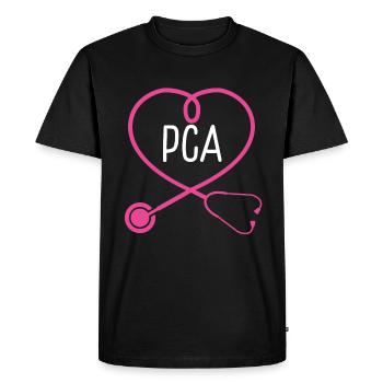 Patient Care Assistant Stethoscope Appreciation - Men's Premium Organic T-Shirt - black - Front - Nico (187cm)