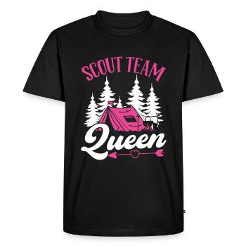 Girl Scout Leader Scout Team Queen Club Scouting - Men's Premium Organic T-Shirt - black - Front - Nico (187cm)