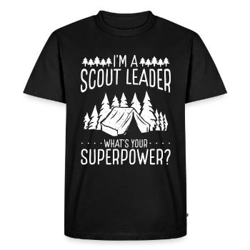 Scoutisme dans le A Scout Leader Boy Scouts Team LeadersS - T-shirt Premium bio Homme - noir - Devant - Nico (187cm)