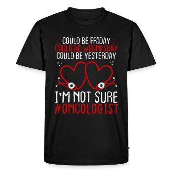 Oncologue Stéthoscope de travailleur de nuit - T-shirt Premium bio Homme - noir - Devant - Nico (187cm)