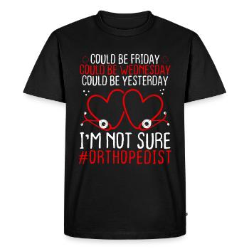 Orthopedist Night Shift Worker Stethoscope - Men's Premium Organic T-Shirt - black - Front - Nico (187cm)