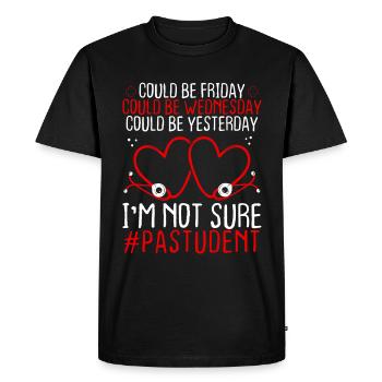 Stéthoscope des travailleurs de nuit de l’école PA - T-shirt Premium bio Homme - noir - Devant - Nico (187cm)