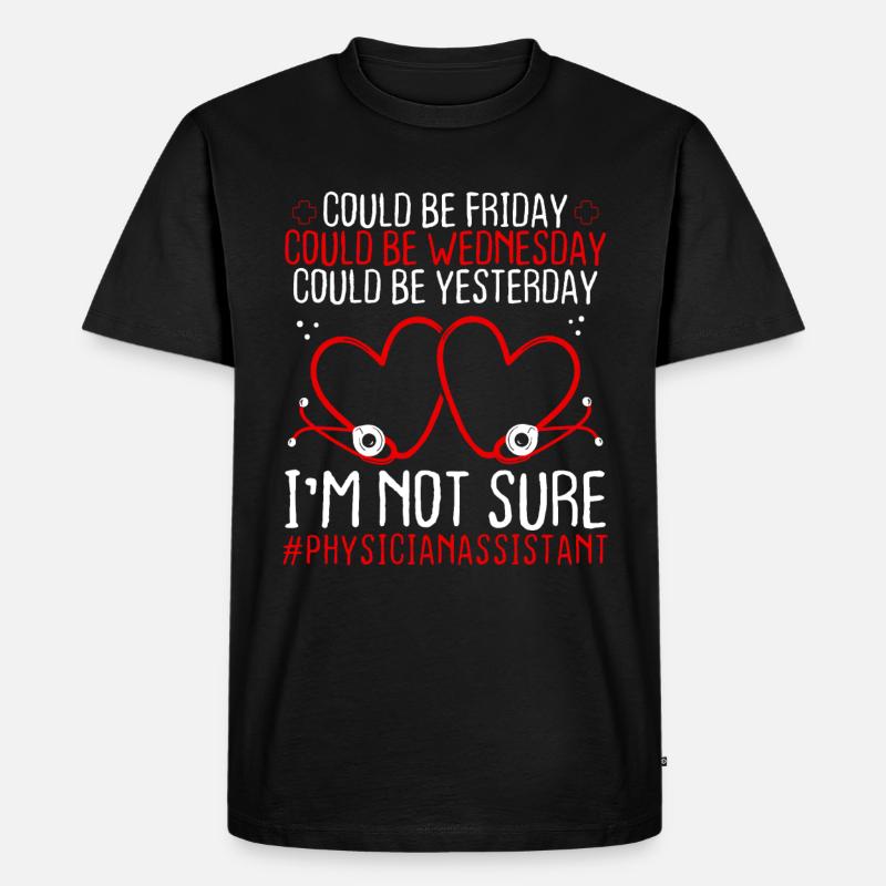 Physician Assistant Night Shift Stethoscope - Männer Premium Bio T-Shirt - Schwarz