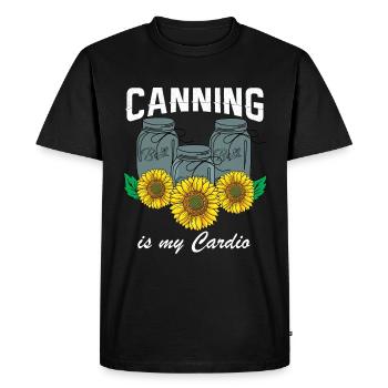 La mise en conserve est ma conserve alimentaire Cardio Homesteader - T-shirt Premium bio Homme - noir - Devant - Nico (187cm)