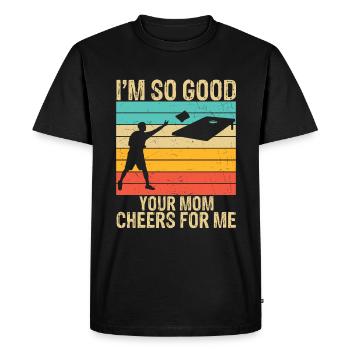 Cornhole Player Cornhole Game Meilleur partenaire - T-shirt Premium bio Homme - noir - Devant - Nico (187cm)