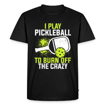 Pickleball Player Paddle Sport Game Match Season - Men's Premium Organic T-Shirt - black - Front - Nico (187cm)